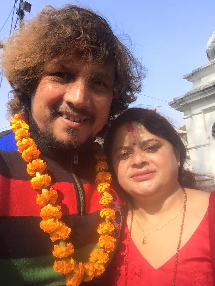 Deepak Raj Giri with his wife