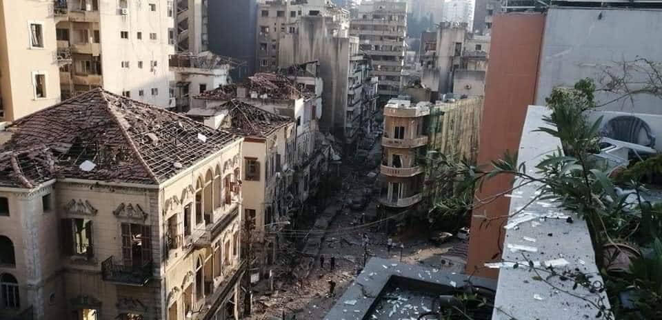 Ripped houses in Lebanon explosions